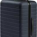 Away Medium Checked Luggage, Lightweight Hard Shell Suitcase with Spinner Wheels, Durable Rolling Luggage, TSA Lock, 26 Inch, Navy Blue