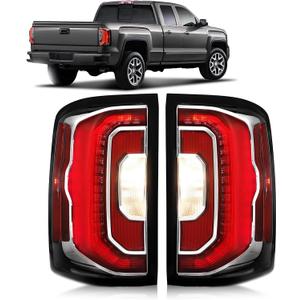 Pair Led Tail Lights Compatible with 2016 2017 2018 GMC Sierra 1500 Denali SLT Taillight Rear Brake Reversing Lamp Assemblies Replace OEM#84365931 84365930 (1 Pair)