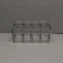 4PACK Clear Acrylic Kids Shoe Rack for Closet Organizers and Storage, Small Clear Shoe Rack 4 Sections Toddler Baby Shoe Storage Organizer Stackable Shoe Shelf,Desk File Sorter Book Purse Organizer