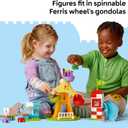 LEGO DUPLO Peppa Pig Funfair Toddler Toy - Sensory Toy Featuring Peppa Pig - Fun Gift for 2+ Year Old Boy or Girl - Helps Preschoolers Develop Color Sorting and Fine Motor Skills - 10453