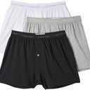 Calvin Klein Men's Underwear Cotton Multipack Knit Boxers (Medium, White/Black/Grey)