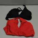 SUUKSESS Women 2 Piece Open Back Strappy Sports Bra Pack Twist V Neck Workout Crops M