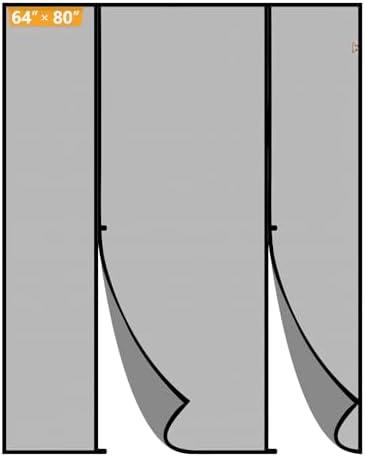 Yotache Magnetic Screen Door for Sliding & French Doors 169*207Cm  Reinforced Mesh with Strong Magnets for Double Door & Large Size Front/Back Patio Doors