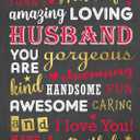 2 x Gooji Funny Husband Birthday Card From Wife - Real Gold Foil Stamped Chalkboard Typography Design, Happy Greeting For Him, Spouse, Men, Premium Thick Paper With Envelope Included