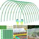 45 PCS Garden Hoops for Raised Beds 9 Sets Garden Tunnel Hoops Greenhouse Hoops Grow Tunnel, Upgrade Rust-Free Fiberglass Garden Hoop for Row Netting Cover, DIY Garden Support Hoop Arch Frame