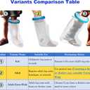 Tideshake - 100% Waterproof Leg Cast Cover for Showering, Reusable Adult Short Leg Cast Protector, Cast Covers for Shower Leg, Cast Bag for Shower, Cast Cover for Showering Foot