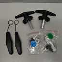 Truck Cap Locking T-Handle, Matching Set T-Handles Lock, Truck Cap Topper Camper Shell Locking T-Handle, Keyed Alike Black T-Handle Lock kit (Left&Right)-Complete Set (2 Locks)