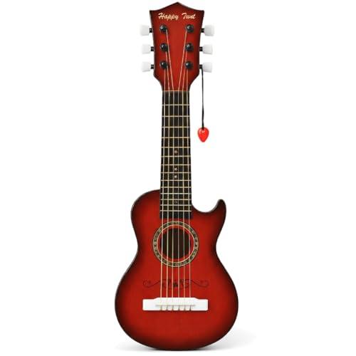 23" Acoustic Guitar, Kids 6 String Toy Guitar - Realistic Steel Strings - Beginner Practice First Musical Instrument for Children, Toddlers (Mahogany)