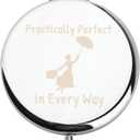 WUSUANED Movie Quote Makeup Mirror Practically Perfect in Every Way Mirror Fantasy Inspired Gifts for Movie Fans
