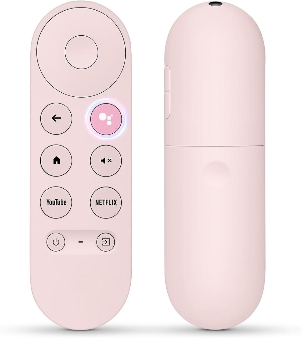 Voice Replacement for Google Chromecast Remote for Google TV Remote Control & Google TV Streamer Pink