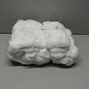 Luxury 1000GSM Faux Rabbit Fur Throw Blanket, Super Heavy Warm Cozy Blankets for Couch Bed Sofa, Bubble Plush Fuzzy Elegant Soft Reversible Mink Blanket for Living Room Bedroom, White (50"x60")