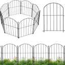 Garden Fence 10 Panels, 17 in(H) x 10 ft(L) Arched Rustproof Metal Garden No Dig Fence Border Animal Barrier for Dog Flower Edging for Yard Patio Outdoor