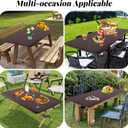 LURKA Rectangle PU Leather Table Cover/Tablecloth with Elastic Fitted Edge  Waterproof, Oil-Proof, Scratch-Resistant, Wipeable Protector for Dining, Kitchen, Outdoor Picnic, Party (Coffee, 6FT) (72" x 30" (Rectangular))