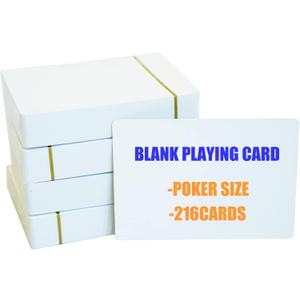 SEETOOOGAMES Blank Playing Cards to Write on - 216pcs Poker Size Game Cards