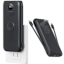 10000mAh Portable Digital Power Bank With AC Wall Charger Wireless Charging Built-In Cable 5 Output& 2 Input PD20W Fast Charging Battery Pack For Digital Electronic Devices Holiday Gift Outdoor Portable Emergency Power