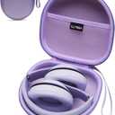 LTGEM Headphone Case Compatible with BERIBES/TOZO/KVIDIO/Beats/Soundcore Anker/JBL Noise Cancelling Over-Ear Headphones, Purple+Purple Edge