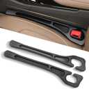 Car Seat Gap Filler Set of 2, 3-in-1 Seat Gap Filler with Organizer & Hook, Soft Foam Gap Stopper Universal Fit for Car SUV Truck, Prevent Items Dropping Between Seat and Console
