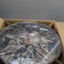 REDSTAR Flush Mount Caged Ceiling Fan with Lights, 20" Small Bladeless Ceiling Fans with Remote, Rustic Low Profile Ceiling Fans 6-Speeds Reversible Enclosed Ceiling Fan for Bedroom Kitchen Farmhouse (19.7 INCH, Black+Wood)