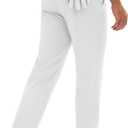 MAGCOMSEN Men's Golf Pants Classic Fit - 30"/32"/34" Stretch Water Resistant Quick Dry Flat Front Dress Pants with 5 Pockets (White)