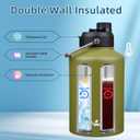 Konokyo 1 Gallon Jug with Handle,128 oz Insulated Water Bottle with Carrying Pouch, Double Wall Vacuum Stainless Steel Metal Bottle,Forest Green