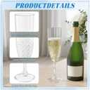 Plastic Champagne Flutes, Champagne Glasses Bulk, Reusable Unbreakable Acrylic Wine Glasses Goblets for Weddings Bachelor Parties Toasting Bridal Shower (100,Transparent), 8.89 inches