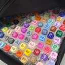 AnyMark Markers, 120 Colors Dual Tip Art Coloring Markers Set for Adult Book Drawing Sketching Painting, Chisel & Fine, White Penholder