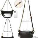 Minimalist Leather Bum Bag for Women Crossbody, Lightweight Fanny Pack Belt Bag