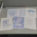 6Pcs Coastal Christian Wall Art Posters Bible Verse Canvas Wall Decor Blue Seashell Scripture Prints Pictures Preppy Aesthetic Paintings Religious Artwork for Girls Bedroom Bathroom 8x10 Inch Unframed