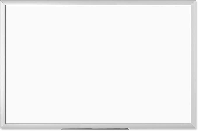 U Brands Magnetic Dry Erase Board White Board, 23" x 35", Silver Aluminum Frame