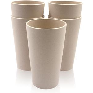 5PCS Big 20OZ Wheat Straw Cup, Unbreakable Reusable Drinking Cups Water Cup, Stackable Coffee Cup Juice Tumblers, Mug for Coffee, Tea, Water, Milk, Juice (Beige) 5PCS Big 20OZ Wheat Straw Cup, Unbreakable Reusable Drinking Cups Water Cup, Stackable Coffee Cup Juice Tumblers, Mug for Coffee, Tea, Water, Milk, Juice (Beige)