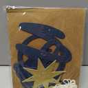 Over The Moon Baby Shower Decorations - Outer Space Birthday Party Banner (Navy Blue Moon)