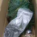 2 Pack 3.5 FT Artificial PE Fraser Fir Christmas Entrance Tree with 50 Multi Color Change Light 8 Mode Remote Control Realistic-Feel Xmas Tree Decor Battery Operated for Porch Front Door Home