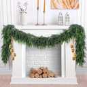 Hananona 6 FT Artificial Cedar Garlands, Real Touch Winter Cedar Cypress Garland, Green Artificial Greenery Pine Garland for Table, Mantle, Wall, Indoor, Outdoor Christmas Decorations (1, 6 FT)