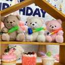 12 Pieces Mini Teddy Bear Bulk,4 inch Small Stuffed Animal Toy, Soft Plush Mini Teddy Bears for DIY Keychain Baby Shower Party Favors Graduation Keychain Bag Charm Supplies (Pink+Brown+White)