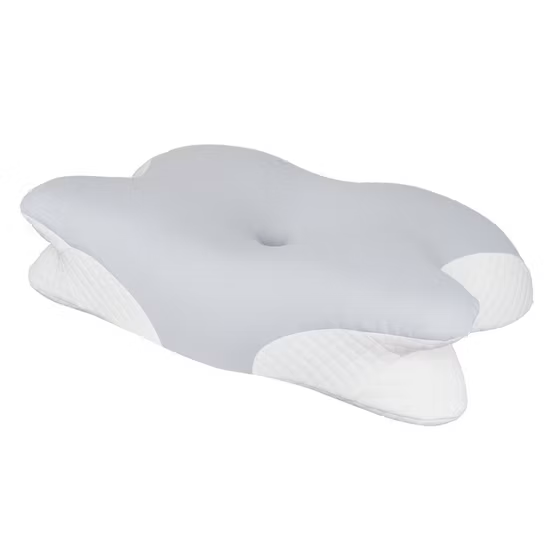 Memory Foam Slow Rebound Pillow, Neck Protection and Sleep aid, Ergonomic Design, one Pillow with Two Heights, Suitable for Side Sleeping, Back and Stomach Sleeping Blue Low