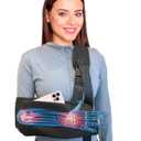 Arm Sling, Upgraded Straps, Ultimate Comfort, Convenient Pocket, Arm Sling Shoulder Immobilizer for Shoulder Injury, Elbow Injury, Wrist Injury, Fractured Bones, Rotator Cuff Support (L)