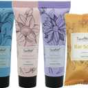 Travel Well Flower Series Individually Wrapped 15ml/0.5 Fl Oz Shampoo + Conditioner + Body Lotion + 21g/0.75 Oz Mini Soap Bars | 240 PIECE | Travel Size Toiletries | Hotel Toiletries Bulk Set