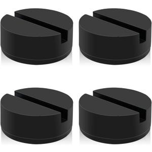 Floor Jack Pad Adapter 4 Ton Universal Rubber Slotted Frame Rail Pinch welds Protector for Floor Jack (4 Pack)