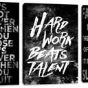 Azrosap Motivational Wall Art: 3-Panel Canvas Prints (36'Wx16'H) for Men's Living Room, Bedroom, Home Office
