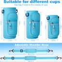 RRegeny Water Bottle Holder with Strap for Hydroflask 32oz 40oz, Carrier Sling Bag with Phone Pocket Water Bottle Sleeve for Men Women Hiking Camping Travelling