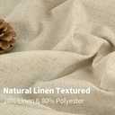 YoungsTex Burlap Linen Curtains with Grommet 84 Inch Length for Living Room, Natural Tan Light Filtering Drapes Privacy Semi Sheer for Farmhouse Bedroom, 2 Panels, 52 X 84 Inch