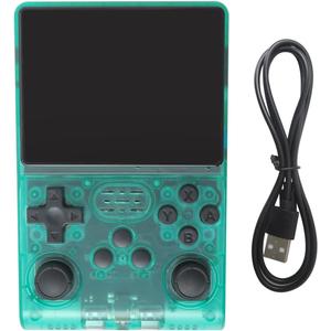 Upgraded Handheld Game Console R40S Pro 3.5 in IPS Screen 256G with 30000 Classic Games Built-in 45 Emulators, Green Retro Game Console 3800mAh Dual Joysticks by Suifaqi