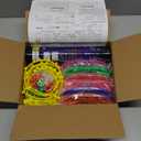 HONLYNE Glow in the Dark Supplies for Kids Adults, Light Up Party Favors, 56 LED Light Up Toys, 100 Glow Sticks Bulk Party Pack DIY Glasses Headbands Necklaces for Neon Party Supplies & Decorations