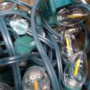 Minetom C9 Clear Christmas String Lights, 25FT 25 Bulbs Bright & Warm Outdoor Christmas Lights, Long Life C9 String Lights for Tree Patio Gazebo Wreath, Green Wire