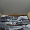 Fence Post Anchor Ground Spike Heavy Duty Black Powder Coated Fence Stakes Post Base for Mailbox, 24 x 4 x 4 Inches Outer Diameter (Inner Diameter 3.6 x3.6 Inches), Pack of 6