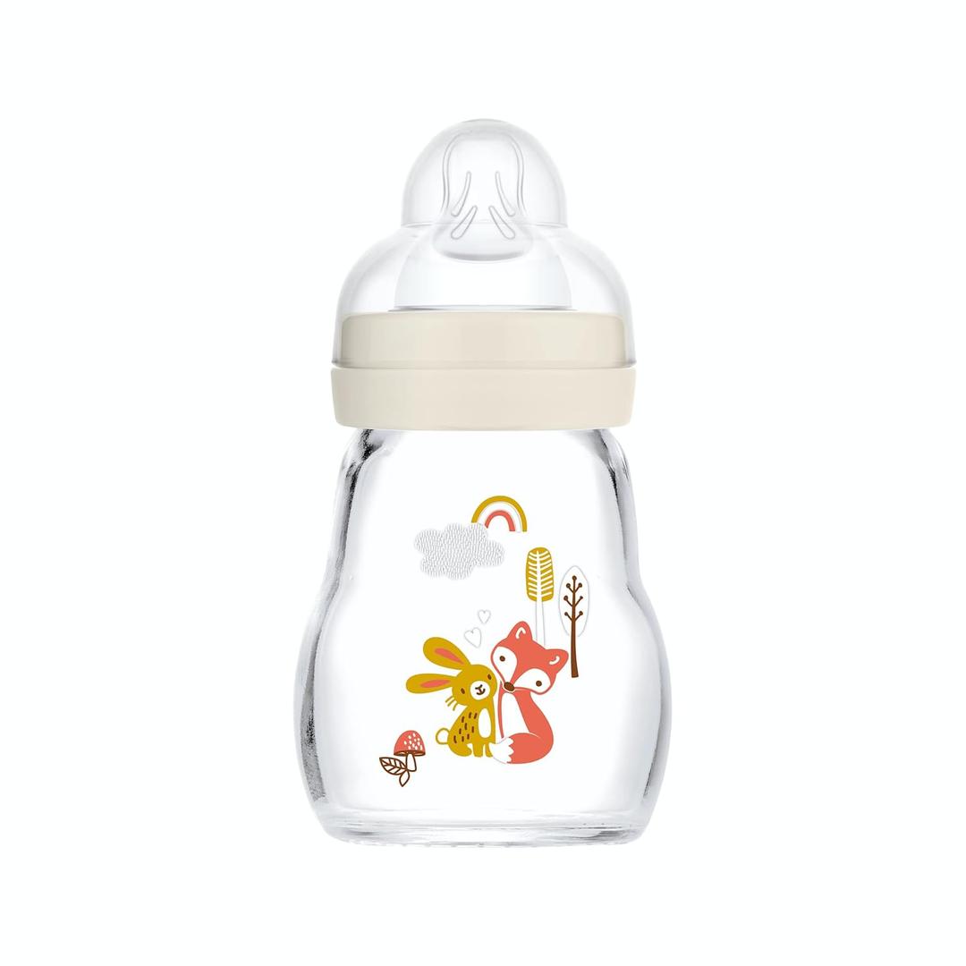 MAM BIBERON VERRE 0 MOIS ET + Garden Blanc Ttine Dbit 1 (170 ml)