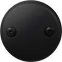 Westbrass Twist & Close Tub Trim Set with Two-Hole Overflow Faceplate, Matte Black, D94-2-62