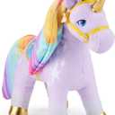 Unicorn Academy Official Wildstar Plush Toy, Unicorn Stuffed Animal, Unicorn Toys for Girls Ages 1 & Up, Purple, 7