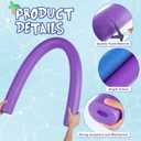 Hollowfly 2 Pack Jumbo Pool Noodles Floating Pool Noodles Foam Tube Large Hollow Floating Training Device Swimming Craft Projects Padding Bumper(55 x 3.5 Inch,Blue and Purple)