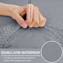 hyha Waterproof Couch Cushion Covers, Wear Resistant Couch Cover, Anti Slip Sofa Slipcovers Washable, Soft Thick Jacquard Furniture Protector for Pets Dog (3 Packs, Light Grey)